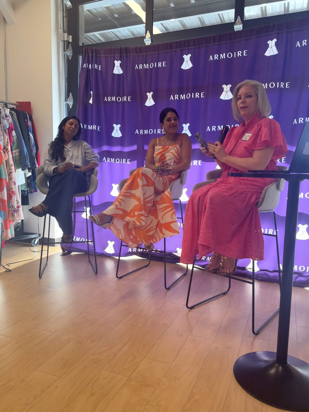 Panel conversation on the Armoire stage
